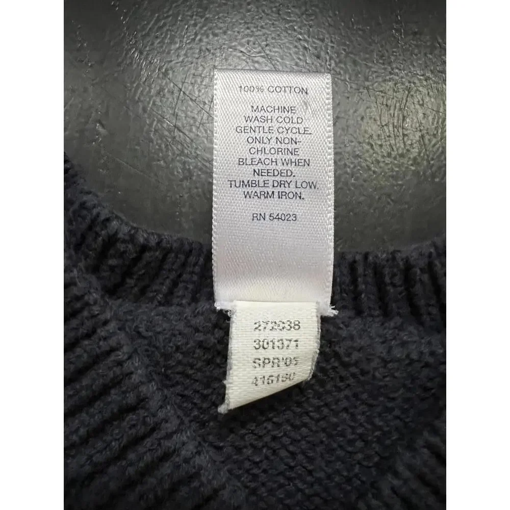 Baby Gap Sweater Vest Navy Blue Striped V-Neck Cotton 12-18‎ Months